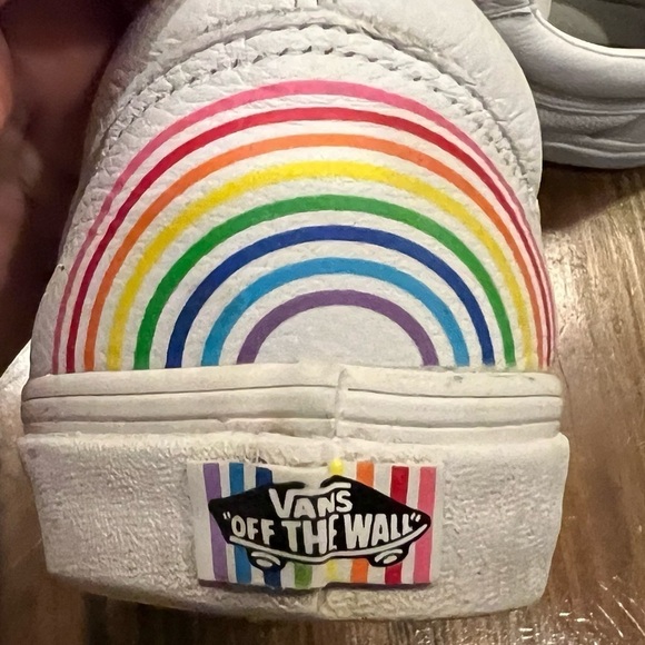 Vans x Flour Shop Rainbow Leather Low Top Sneakers - Picture 6 of 10